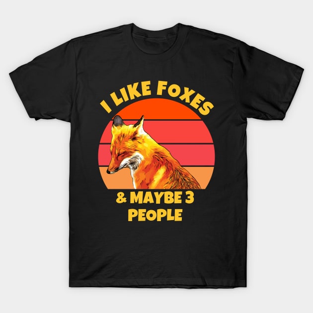 I Like Foxes and Maybe 3 People T-Shirt by ardp13